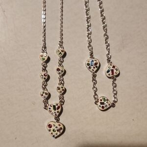 Colorful Heart Pendant Necklace